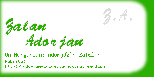 zalan adorjan business card